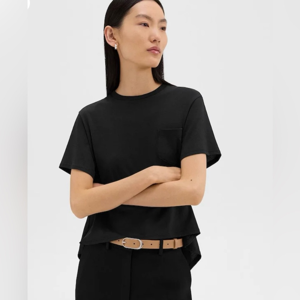 Theory Black Easy Apex High-Low
Pocket T-Shirt